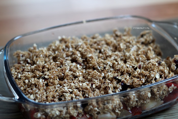 Recept-appel-aardbei-crumble-suikervrij-glutenvrij-1