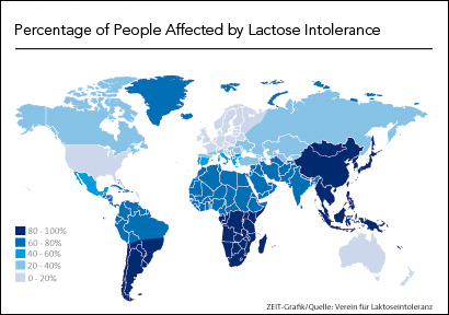 lactose-intolerantie-wereldpopulatie